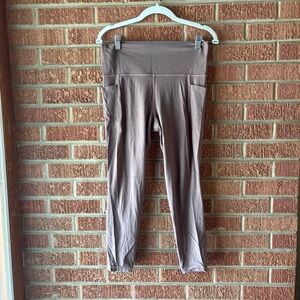 Athleta Brown High Waisted 7/8 Length Leggings Size Medium